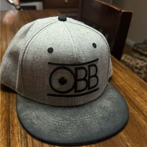 OTTO Gray and Black Logo Snapback Hat